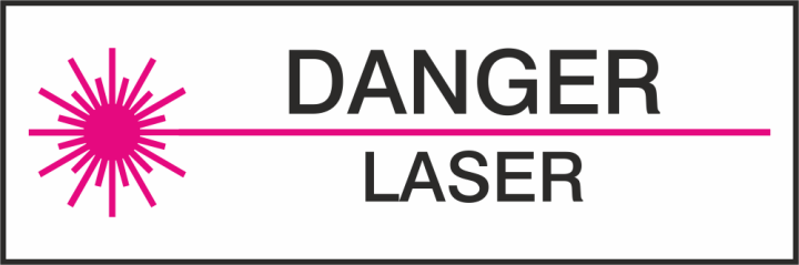 Autocollant Danger Laser