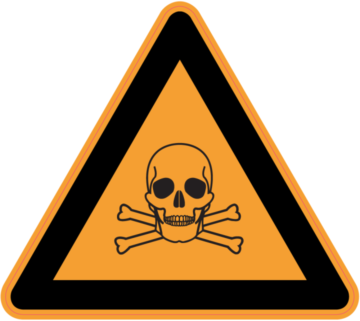Autocollant Panneau Danger Produits Toxiques