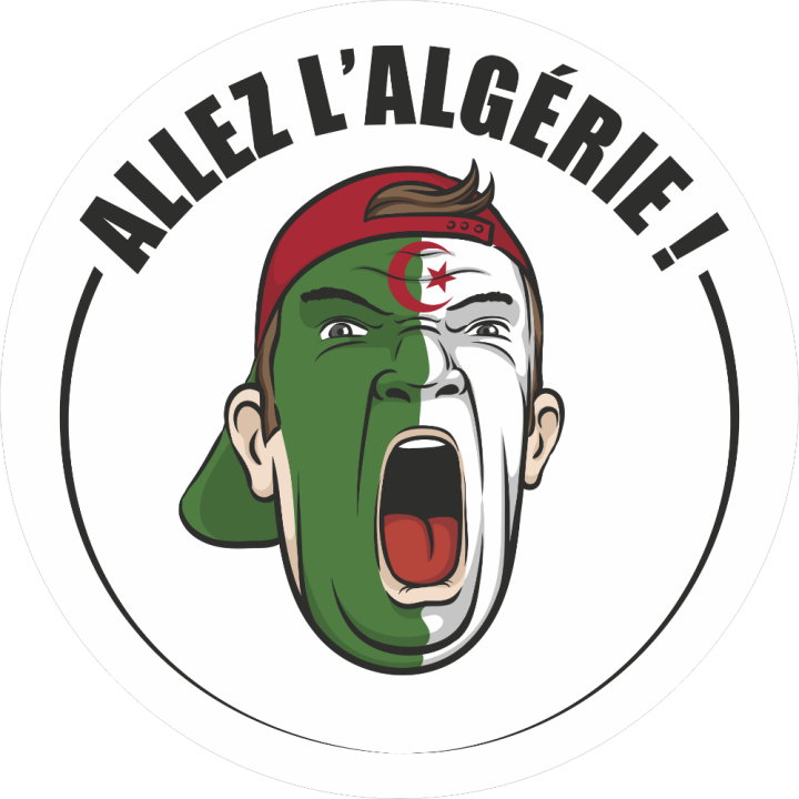 Autocollant Football Allez Algerie