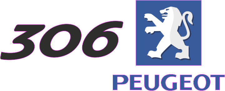 Autocollant Peugeot Logo 306 Gauche