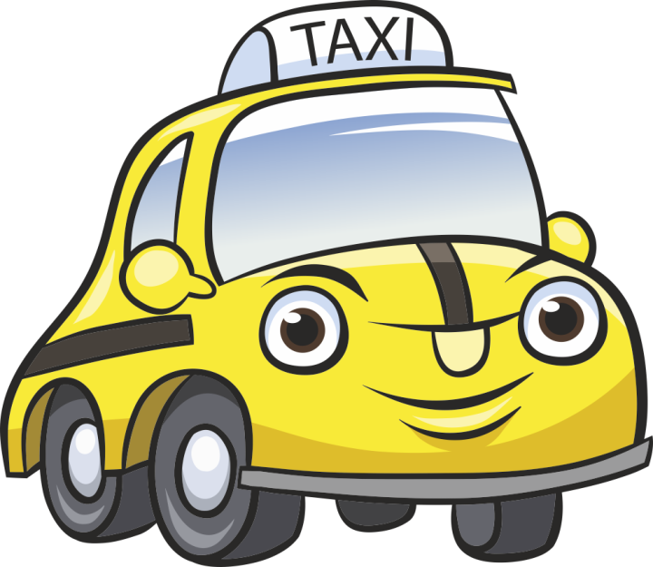 Autocollant Voiture Enfant Taxi Jaune