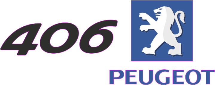 Autocollant Peugeot Logo 406 Gauche