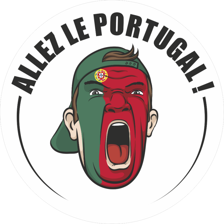 Autocollant Football Allez Le Portugal