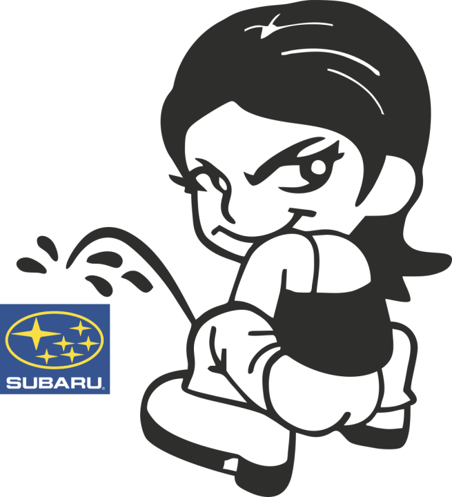 Autocollant Piss Girl Subaru