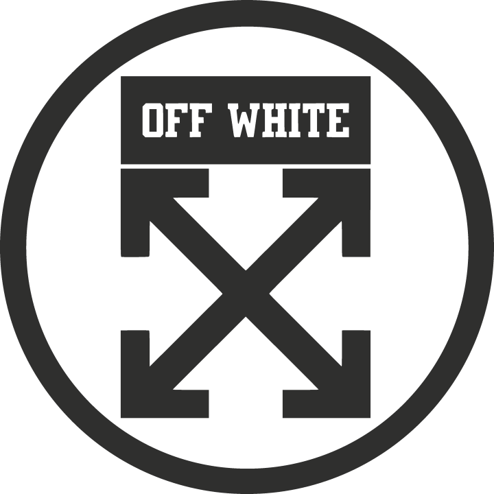 Sticker Off White Fond Blanc