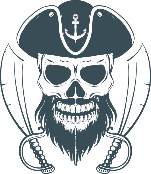 Autocollant Pirate Skull Sabre