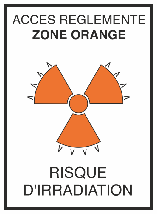 Autocollant Risque D'irradiation Orange