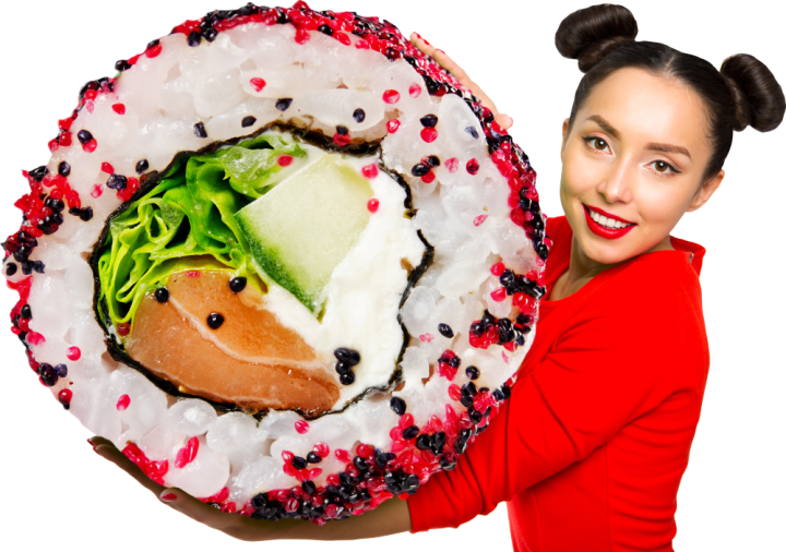 Autocollant Personne Femme Sushi 2