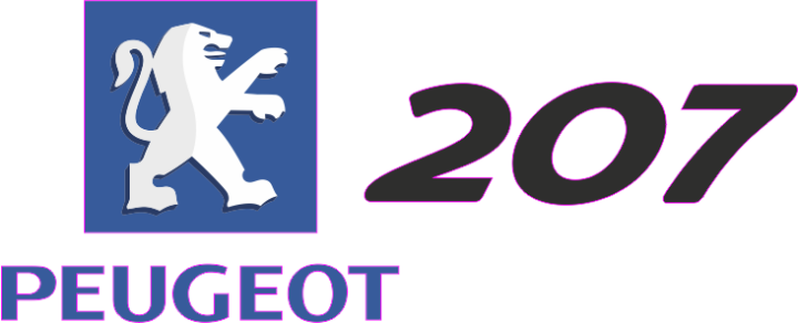 Autocollant Peugeot Logo 207 Droite