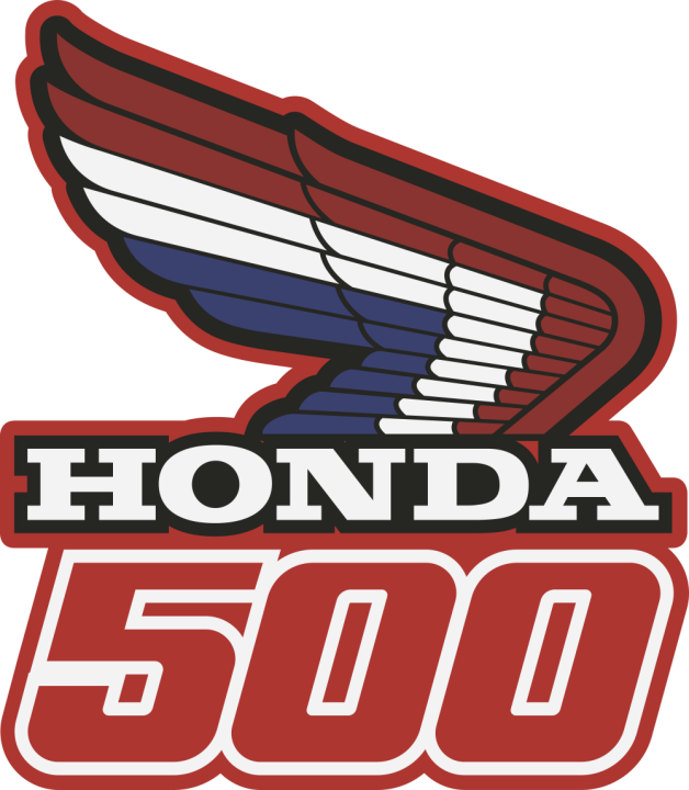 Autocollant Honda Moto 500 Droite