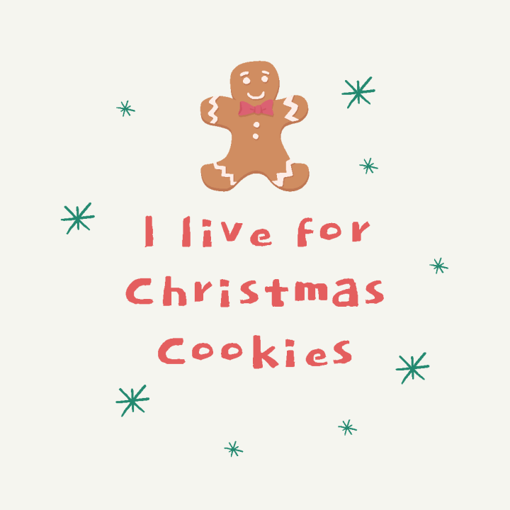 Sticker I Live For Christmas Cookies