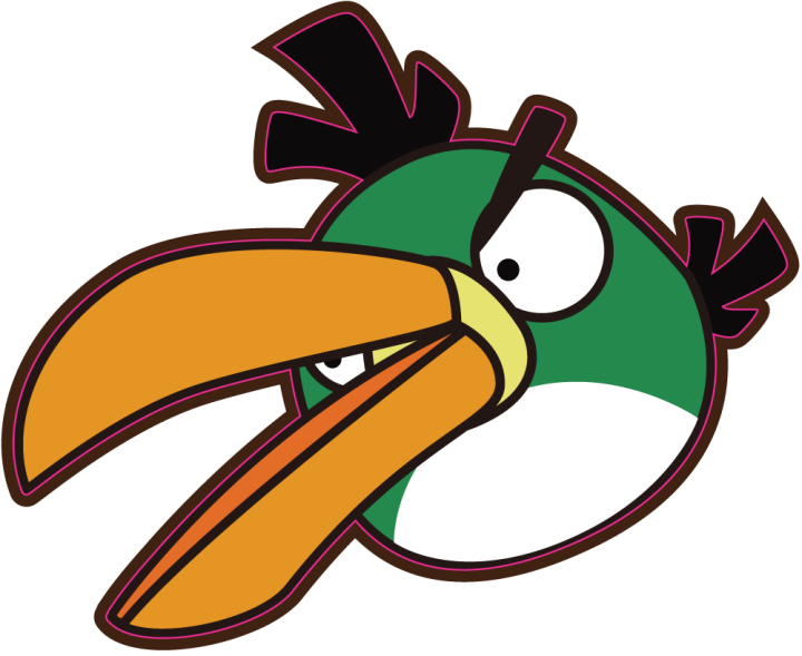 Autocollant Oiseau Vert 1 Angry Birds