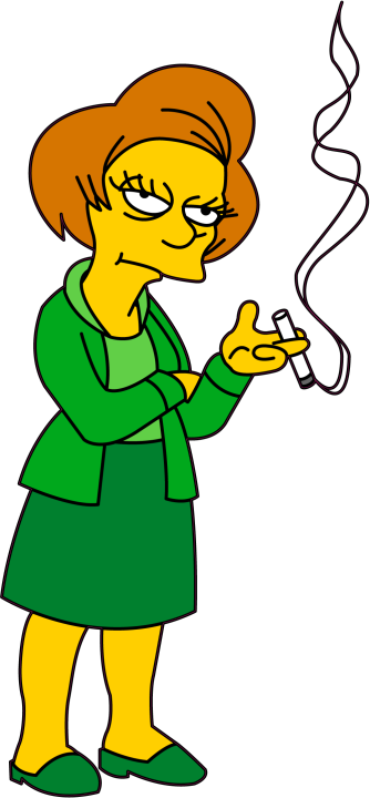 Autocollant Mrs Edna Krabappel - Simpsons