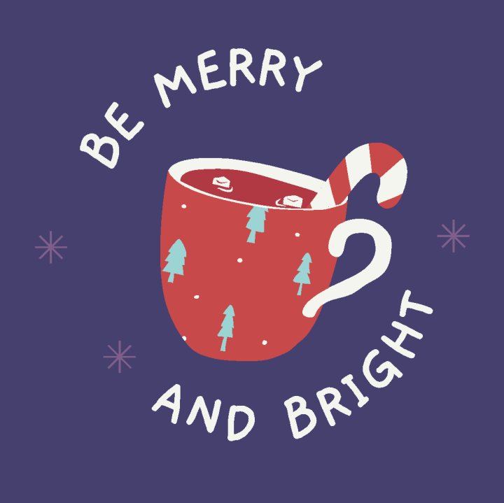 Sticker Be Merry Be Bright