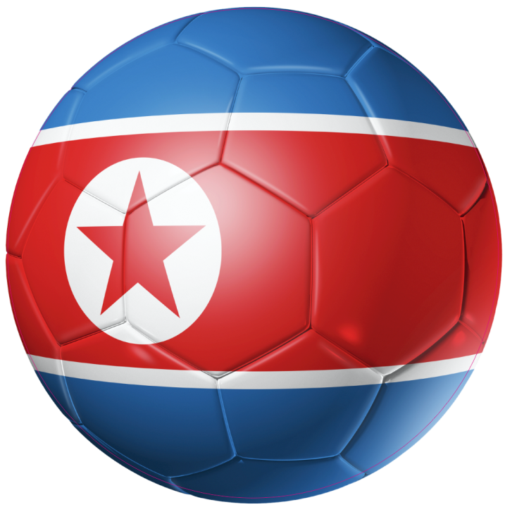 Autocollant Ballon Foot Corée Du Nord