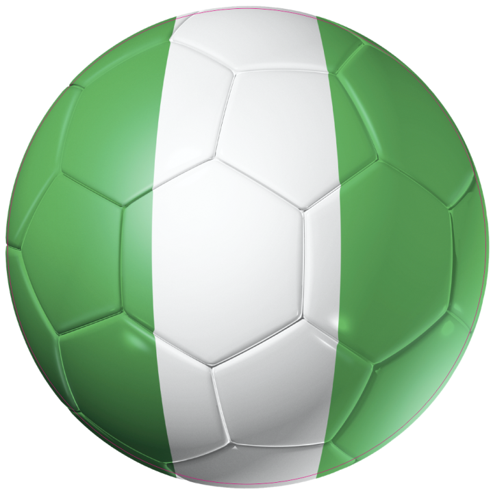 Autocollant Ballon Foot Nigeria