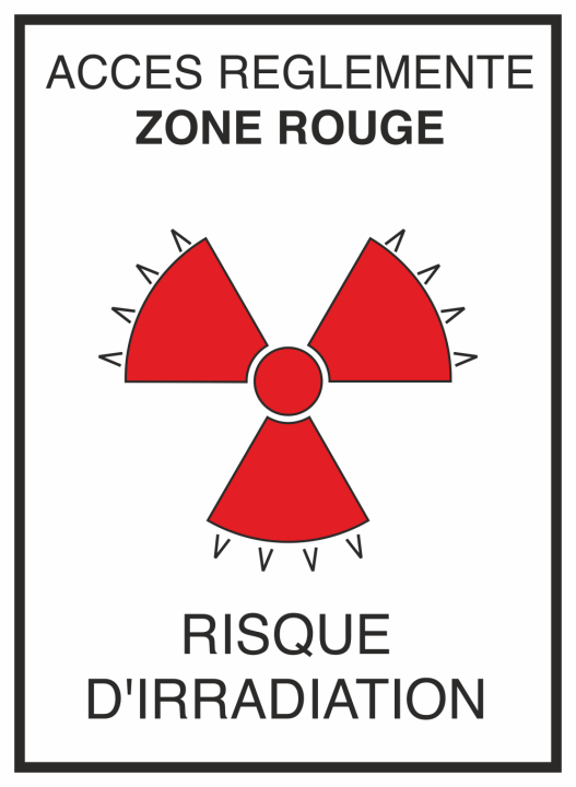 Autocollant Risque D'irradiation Rouge