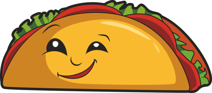 Autocollant Fast Food Tacos Smiley