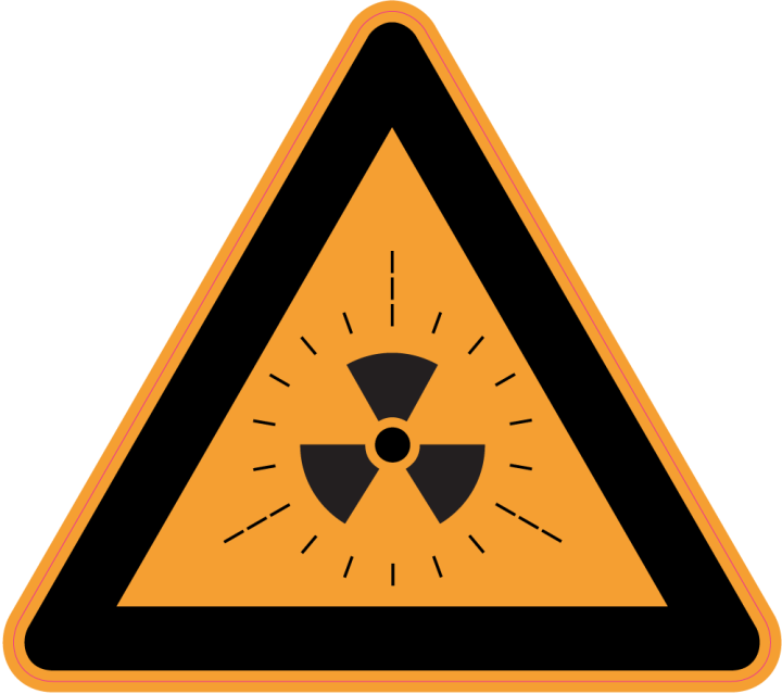 Autocollant Panneau Danger Zone Radioactive