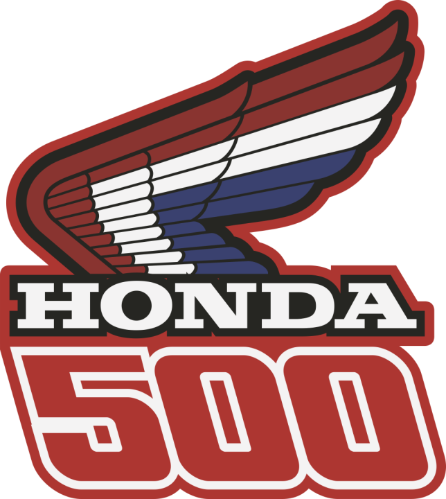 Autocollant Honda Moto 500 Gauche