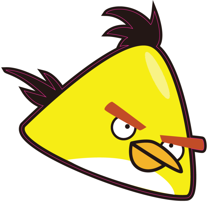 Autocollant Oiseau Jaune 1 Angry Birds
