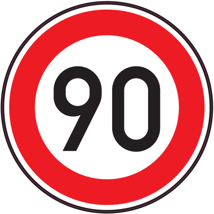 Votre autocollant et Autocollant Panneau Interdiction Limite Vitesse ...