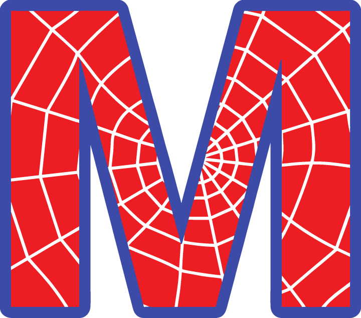 Sticker Lettrage Spider Man M