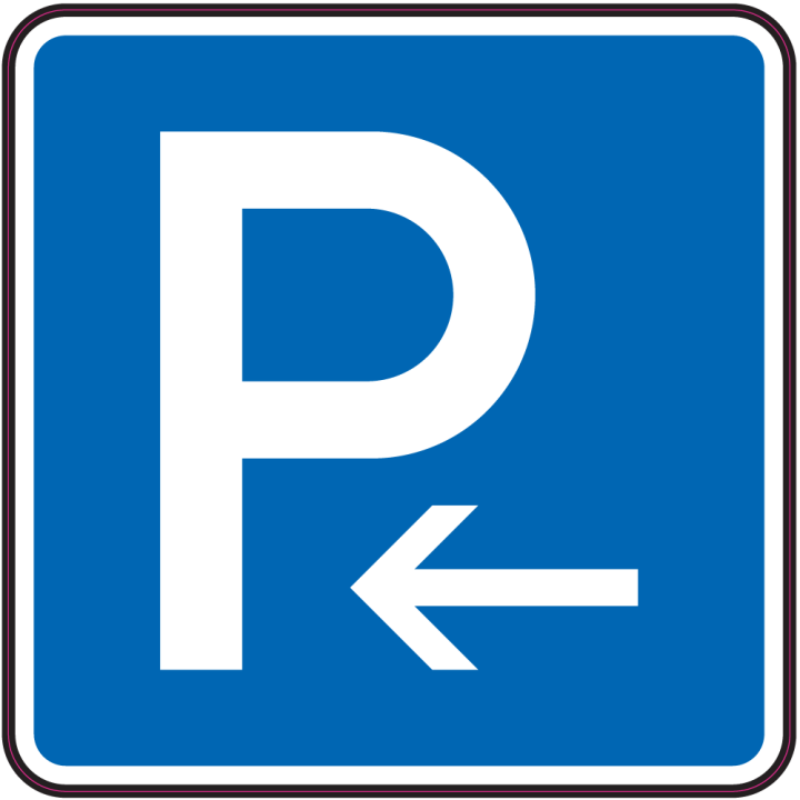 Autocollant Panneau Indication Parking à Gauche