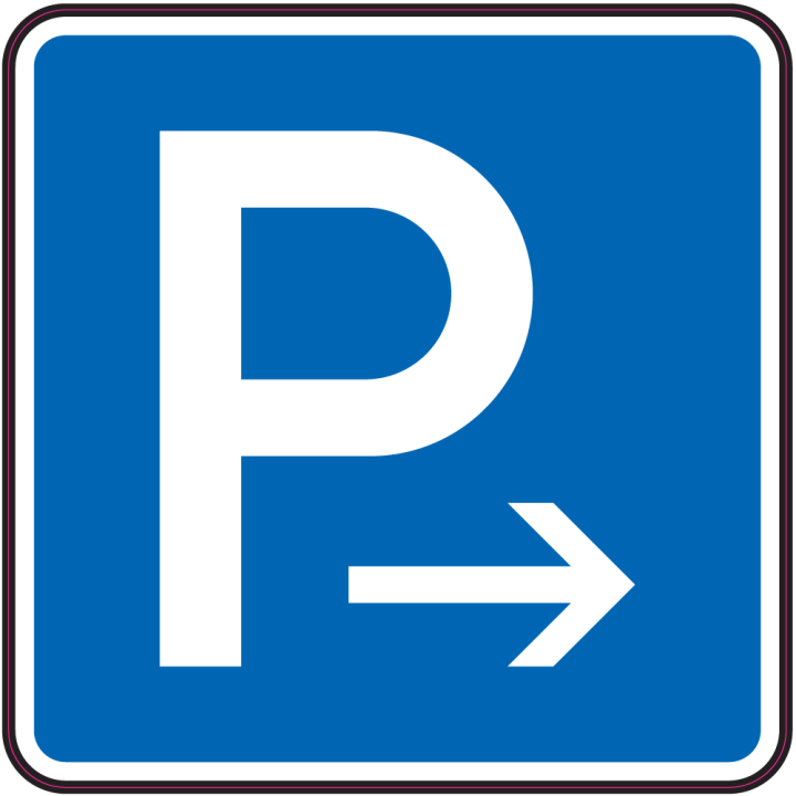 Autocollant Panneau Indication Parking à Droite