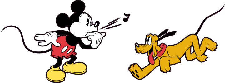 Autocollant Mickey Et Plutot Original
