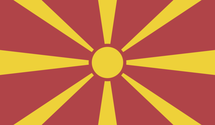 Autocollant Drapeau Macédoine