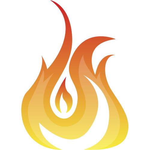 Autocollant Flamme orange-1