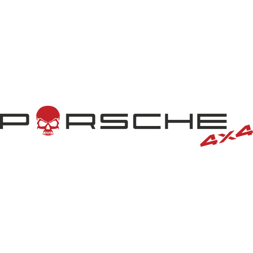 Autocollant Porsche 4x4 Skull