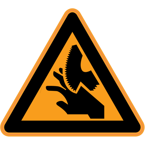 Autocollant Panneau Danger Risque De Coupures
