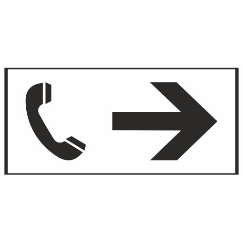 Autocollant Information Direction Téléphone