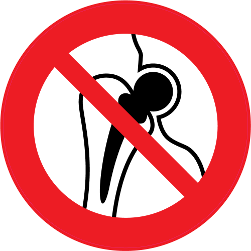 Autocollant Panneau Interdiction D'entrer Aux Porteurs D'implants Métalliques