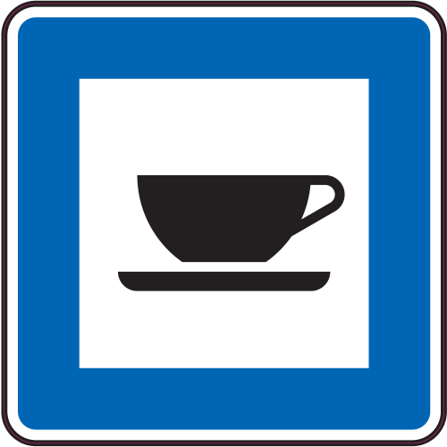 Autocollant Panneau Indication Caféteria