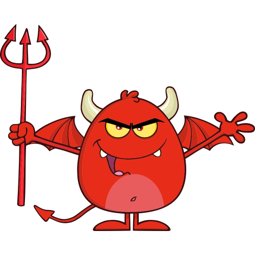 Autocollant Diable Cartoon