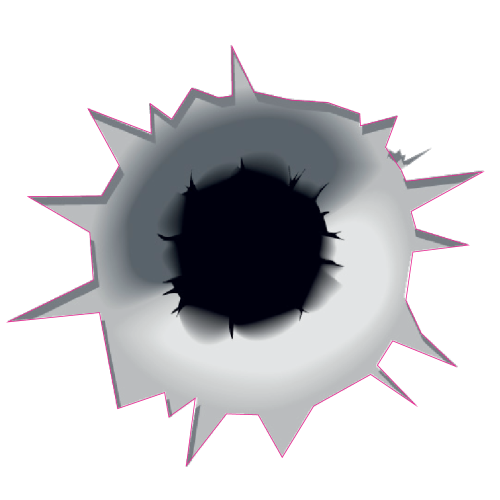 Autocollant Impact De Balle