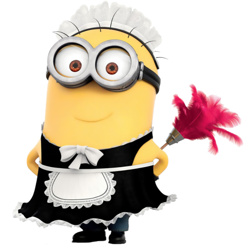 Autocollant Minion Menage