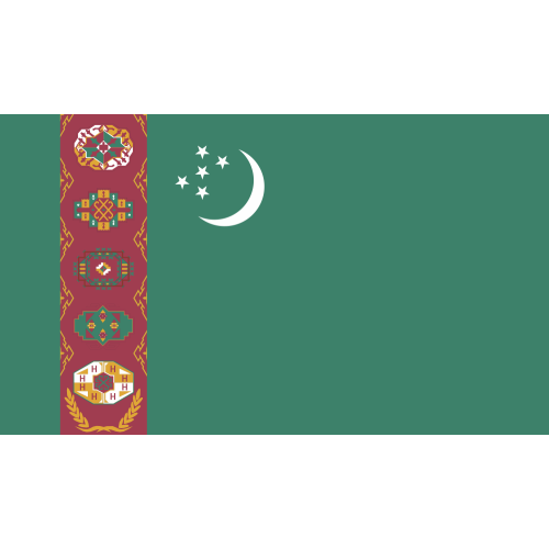 Autocollant Drapeau Turkménistan