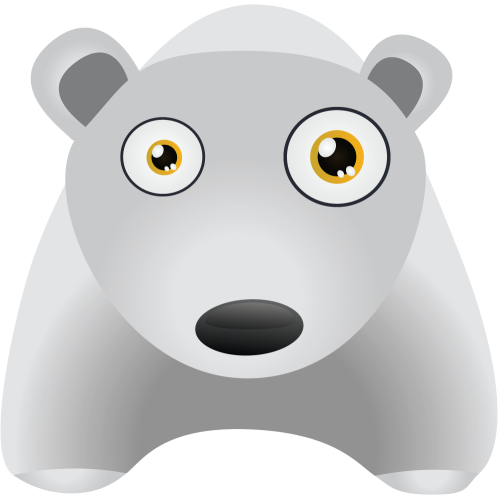 Autocollant Ours Blanc Pour Enfants