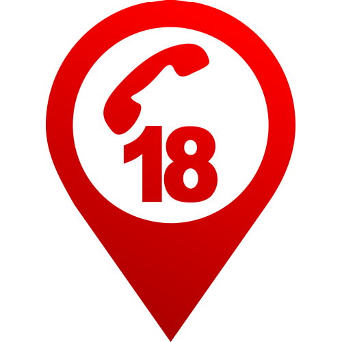 Autocollant Logo Numéro Urgence 18