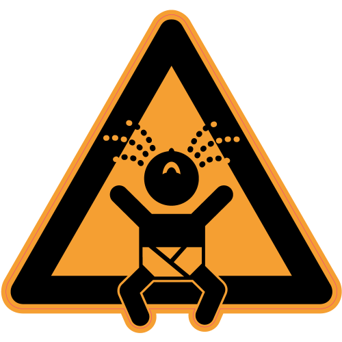 Autocollant Panneau Danger Bébé Pleure