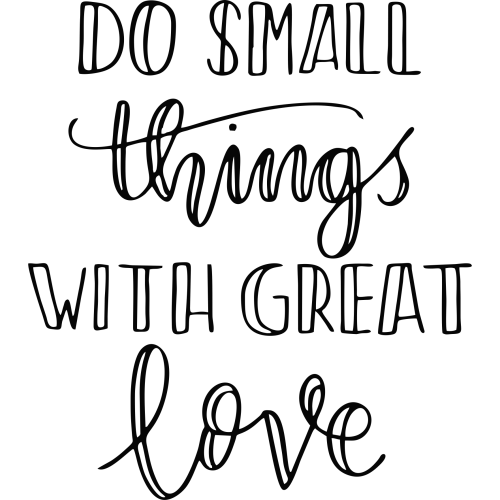 Sticker Faire De Petites Choses Avec Beaucoup D amour