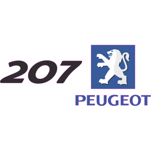 Autocollant Peugeot Logo 207 Gauche