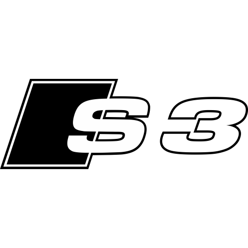 Autocollant Audi S3 Noir Et Blanc