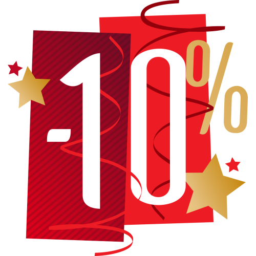 Autocollant Soldes Fêtes -10%