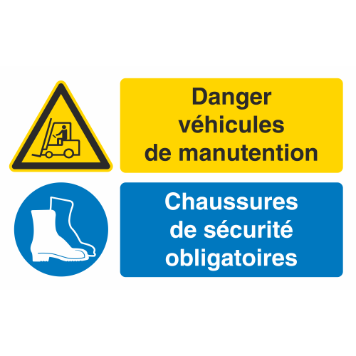 Autocollant Obligation Danger Manutention Port Chaussure Securité
