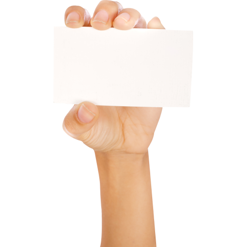 Autocollant Personne Main Carte